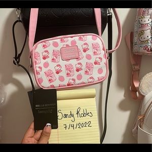 Loungefly Hello Kitty Strawberry Milk Crossbody